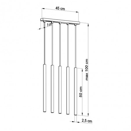 Pendant Track Light Pastelo (5 Lights)