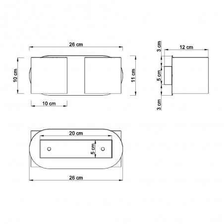 Aplique de pared Orbis (2 luces)