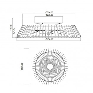 LED Ceiling Flush Fan Himalaya (70W)