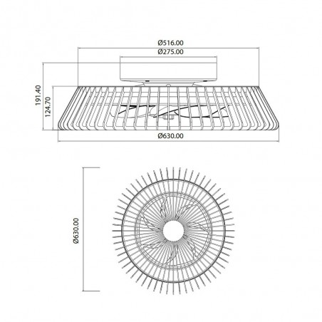 LED Ceiling Flush Fan Himalaya (70W)