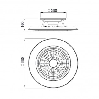 LED Ceiling Flush Fan Alisio (70W)