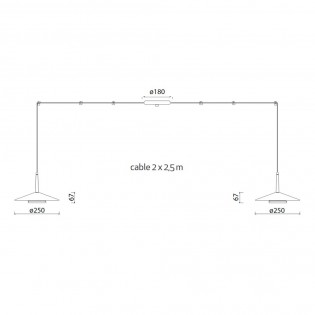Lámpara de techo LED Orion (2x8W)