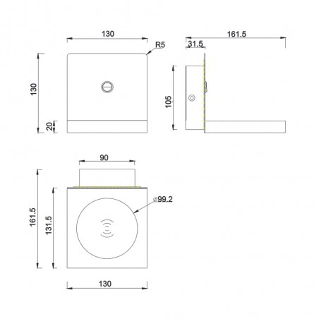 Aplique de pared LED Zanzibar (3W)