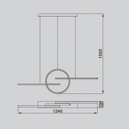 Lámpara colgante LED Kitesurf (50W)