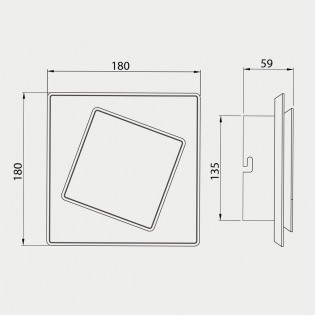 Aplique de pared LED Dakla (12W)