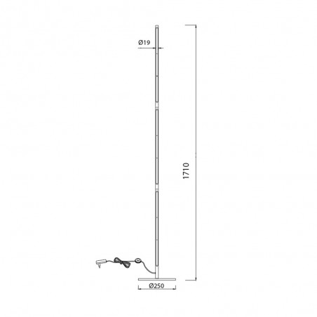 Lámpara de pie LED Torch (25W)