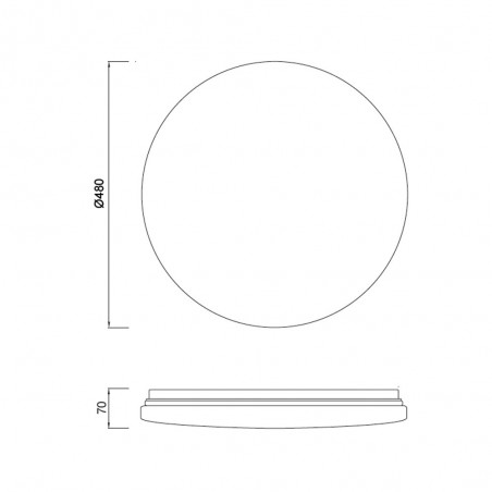 Plafón de techo LED Zero II (50W)