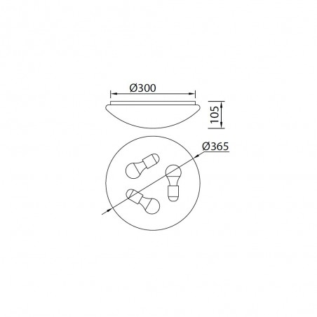 Plafón de techo Zero