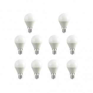 Pack 10 Bombillas LED EsfÃ©rica E14 (4W - 4200K)