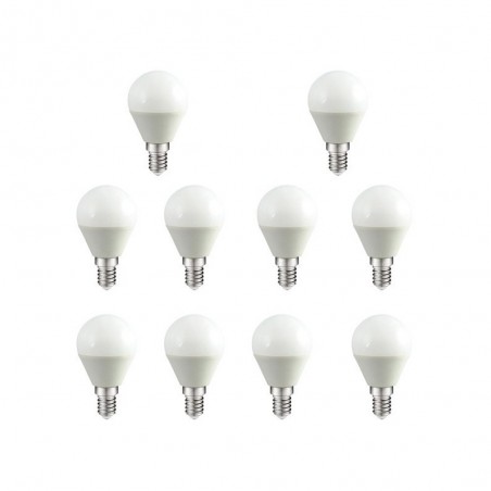 Pack 10 Bombillas LED EsfÃ©rica E14 (4W - 3000K)