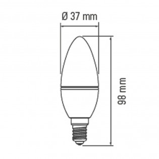 Bombilla LED Vela E14 (6W - 6000K)