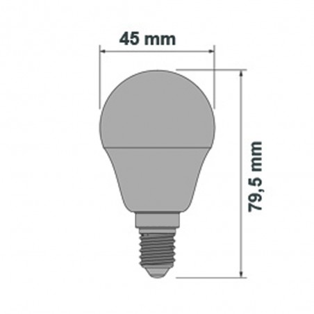 Bombilla LED EsfÃ©rica E14 (5.2W - 3000K)