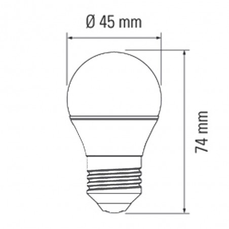Bombilla LED EsfÃ©rica E27 (5.2W - 6000K)