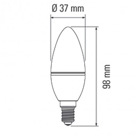 Bombilla LED Vela E14 (5.2W - 4000K)