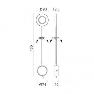 Aplique LED orientable Boavista II (5W)