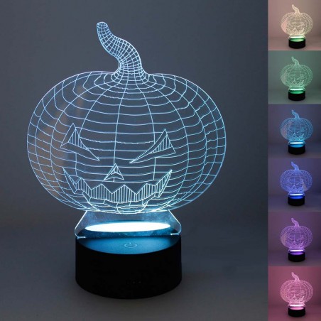 Lámpara de mesa 3D Calabaza