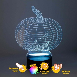 Lámpara de mesa 3D Calabaza
