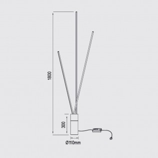 Lámpara de pie LED Vertical (60W)