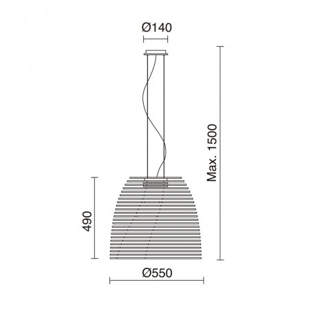 Lámpara colgante LED Twist (10W)