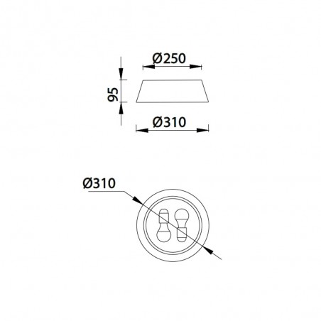 Plafón de techo Sabina
