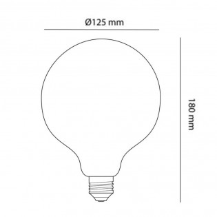 Bombilla LED G125 Globo E27 Regulable (6W)