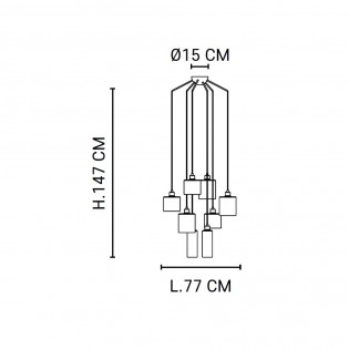 Lámpara de techo Ilo-Ilo (8 luces)