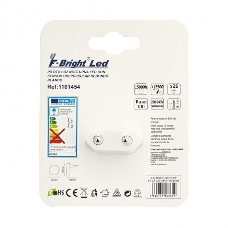Quitamiedos LED Crepuscular Redondo (0,5W)
