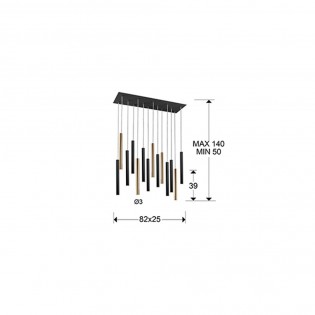 LED Ceiling Lamp Varas II (14x5W)