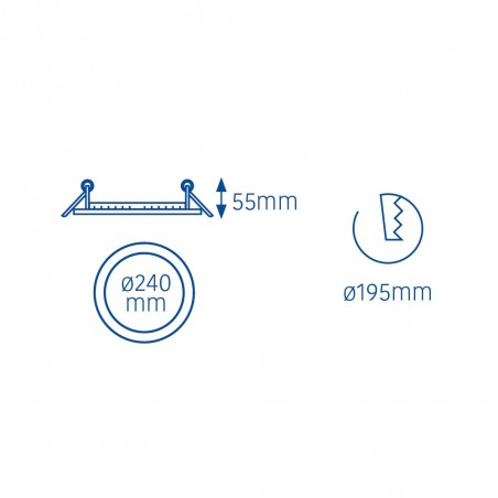 Downlight de techo LED para baños Soner (20W)