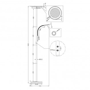 Lámpara de pie LED Ackbar (18W+4W)
