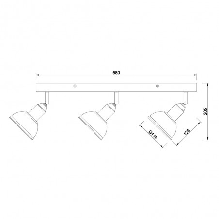 Ceiling Track Light Delhi (3 lights)