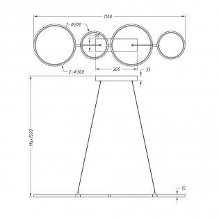 Lámpara colgante LED Rondo (37W)