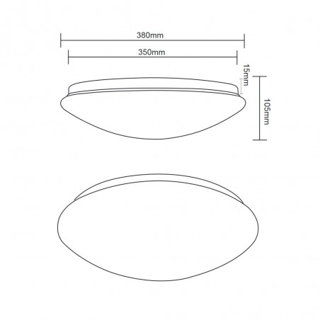 Plafón LED DImable Lukida (18W)