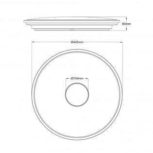 Plafón LED Dimable Shogun (21,50W)