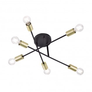 Plafón de techo Cross (6 luces)