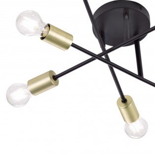 Plafón de techo Cross (6 luces)