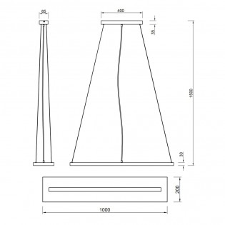 Lámpara de techo LED Brad (27W)