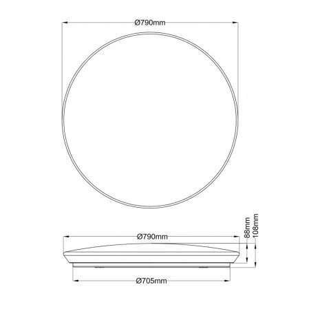 Plafón de techo LED Nagano (80W)