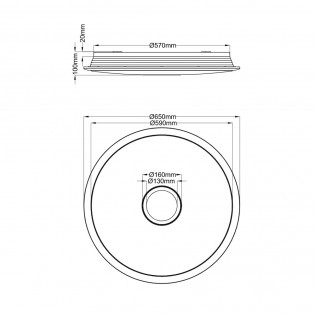 Plafón de techo LED Osaka (100W)
