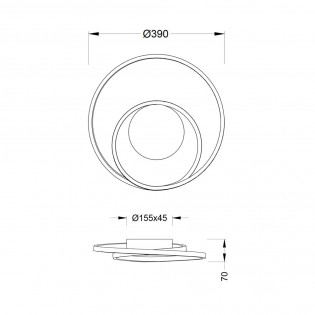 Plafón LED Zibal (22W)