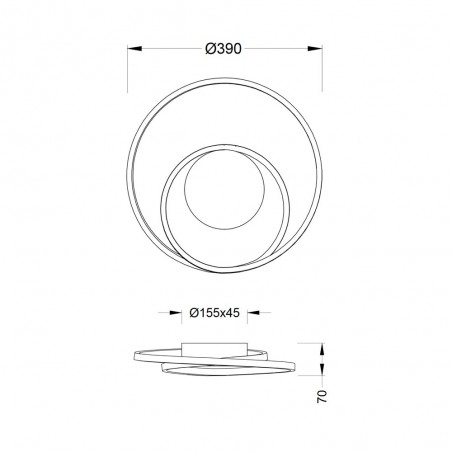 Plafón LED Zibal (22W)
