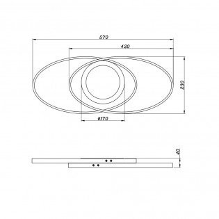 Plafón de techo LED Galaxy (27W)