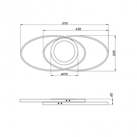Plafón de techo LED Galaxy (27W)