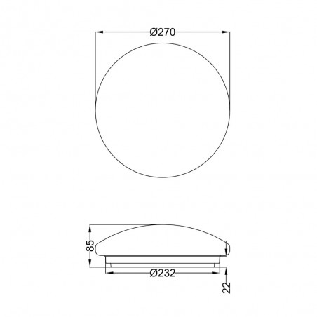 Plafón LED para baños Putz (12W)