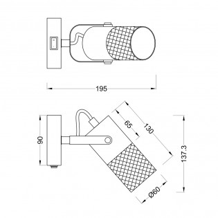 Aplique de pared Tosh
