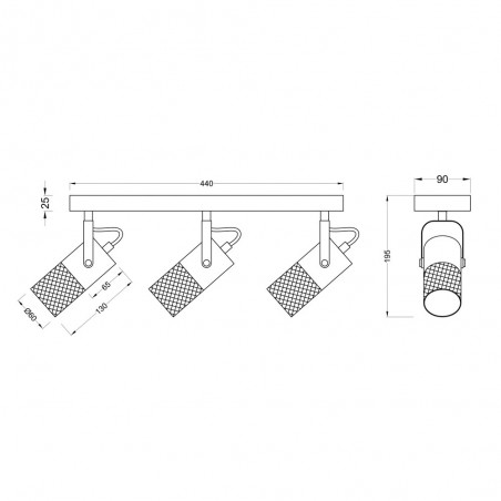 Spotlights Track Tosh (3 lights)
