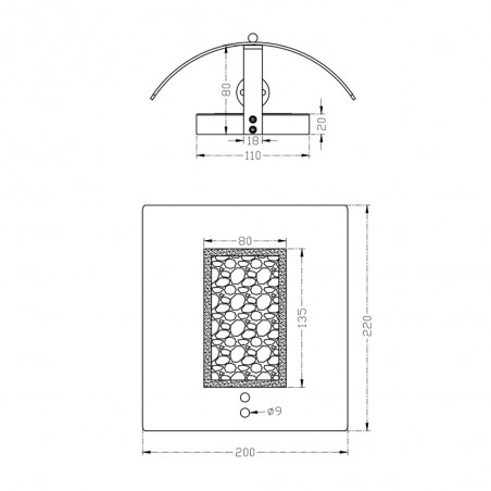 Aplique de pared Cormint