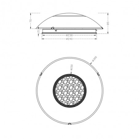 Plafón de techo Cormint