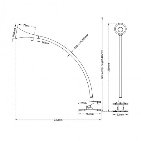 Flexo LED con pinza Viper (3W)