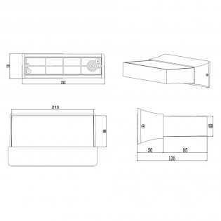 Aplique de pared exterior LED Cuando (14W)